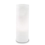 Tischleuchte Edo aus weißem Glas, Höhe 35 cm