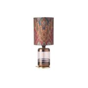 EBB & FLOW Pillar Tischlampe, Brocade blue/red