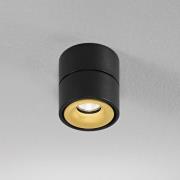 Egger Clippo Deckenspot dim-to-warm schwarz/gold