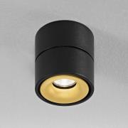 Egger Clippo LED-Deckenspot, schwarz-gold, 2.700K