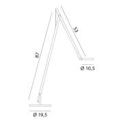 Rotaliana String F1 DTW Stehlampe schwarz, silber