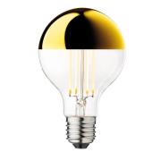 LED-Kopfspiegellampe Globe 80, gold, E27, 3,5 W, 2.700 K