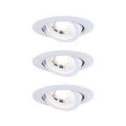 Paulmann LED-Einbaulampe 93388, Set 3 x 4,8W, weiß