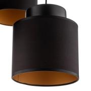 Pendellampe Soho zylindrisch rund 5fl schwarz/gold