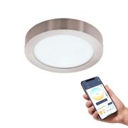 EGLO connect Fueva-Z Deckenlampe, Ø 21cm nickel