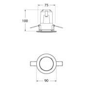 LED-Downlight Teresa 90, GU10, CCT, 6W, schwarz