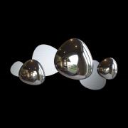 Maytoni Jack-stone LED-Wandlampe, 79 cm, nickel