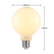 LED-Lampe E27 4W 2.700K G95 Globe, dimmbar, opal