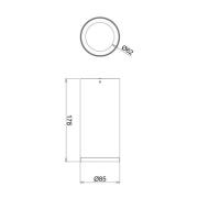 LED-Anbaudownlight Lucea 15 W schwarz