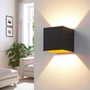 Arcchio Aldrina LED-Wandlampe, schwarz, 2er-Set
