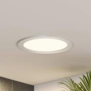 Prios  LED-Einbaulampe Cadance, silber, 22cm, 10er, dimmbar