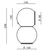 Stilnovo Gravitino LED-Tischlampe mit Magnet, weiß