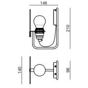 Stilnovo Bugia LED-Wandleuchte, einflammig gelb