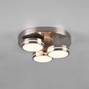 LED-Deckenlampe Franklin dreiflammig nickel matt