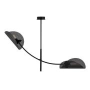 Deckenlampe Gladio, schwarz, zweiflammig