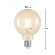 LED-Lampe E27 4W 2.700K G95 Globe klar 3er-Set