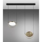 LED-Hängeleuchte Giotto, 2-flg., separat, gold