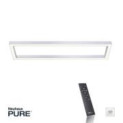 LED-Deckenlampe PURE Lines, 110 x 30 cm, silber, CCT, Remote