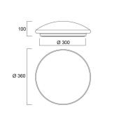 Sylvania Start Surface LED-Deckenlampe dimm Ø 36cm