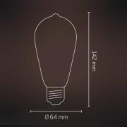 Calex E27 ST64 3,5W LED-Filament gold 821 dimmbar