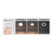 LED-Deckeneinbauleuchte Clyde, warmweiß, Ø 8 cm