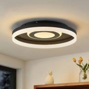 Lindby Gulda LED-Deckenleuchte, RBGW, schwarz