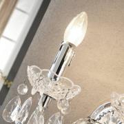 Lindby Wandleuchte Merida, chrom, Metall, 2-flg., Höhe 35 cm