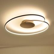 Lindby LED-Deckenlampe Joline, rostbraun, 74 cm, Metall