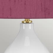 Textil-Tischlampe Isla messing antik/purpur