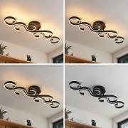 Lucande Admira LED-Deckenlampe, 101 cm schwarz