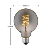 Lucande LED-Lampe E27 G95 4W 1.800K dimmbar smoke