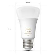 Philips Hue White Ambiance E27 11W LED-Lampe, 2er