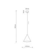 Hängeleuchte Cono, weiß, Ø 19 cm, Stahl, einflammig