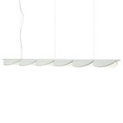 FLOS Almendra Linear LED-Hängelampe 6fl, weiß