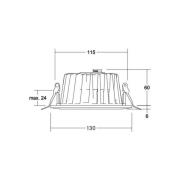 BRUMBERG LED-Einbaudownlight Lydon Mini, on/off, 4.000 K