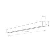 Wandleuchte Straight L, 122 cm, graphit