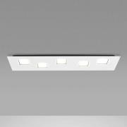 Fabbian Quarter - weiße LED-Deckenlampe 5flg.