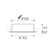 SLV Deckeneinbaulampe New Tria, weiß, Aluminium, Ø 8,2 cm