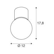 SLV Bad-Deckenlampe Varyt, schwarz, Aluminium, Ø 12 cm