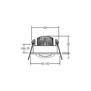 BRUMBERG Einbaustrahler IP65 eckig schaltbar titan