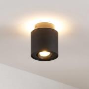 Arcchio Deckenlampe Walisa, Ø 10 cm, schwarz, Metall, GU10