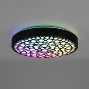 LED-Deckenlampe Chizu Ø 40,5cm dimmbar RGB schwarz