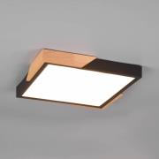 LED-Deckenlampe Meta, 31,5x31,5cm, 3.000K, schwarz