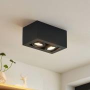 Arcchio Giyan Downlight, zweiflammig, schwarz