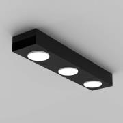 Downlight Ian in Schwarz, dreiflammig