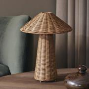 ferm LIVING Tischleuchte Dou, Rattan, Eisen, Höhe 40 cm