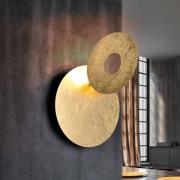 LED-Wandleuchte Leano, Blende rund, gold, indirekt