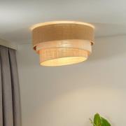 Euluna Deckenlampe Trio Jute, naturbraun/weiß/raffia Ø 60 cm