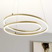 Lindby LED-Hängelampe Davian, messingfarben, 49 cm, dimmbar