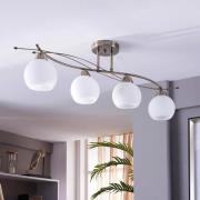 Lindby Deckenlampe Leanda, 80 cm, vierflammig, Metall, Glas